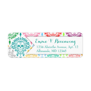 Dead Damask - Custom Sugar Skull Return Address Label