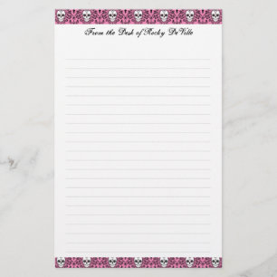 Dead Damask - Custom Sugar Skull Stationery