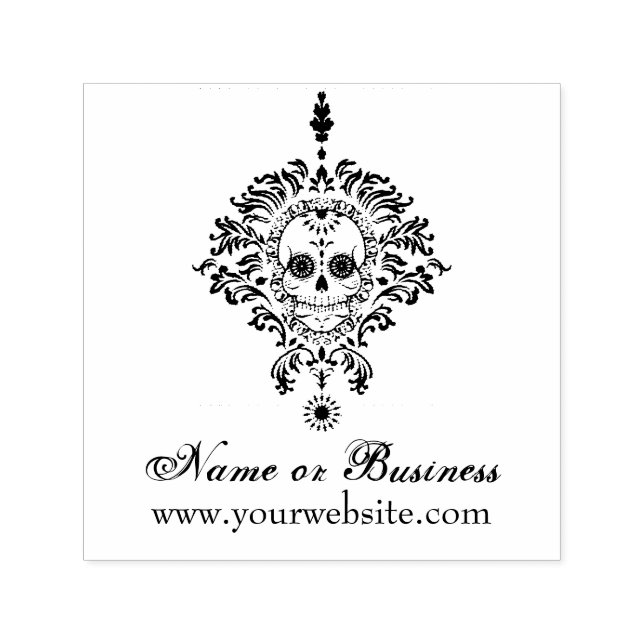 Dead Damask Personalized Text Self Inking Stamp (Design)