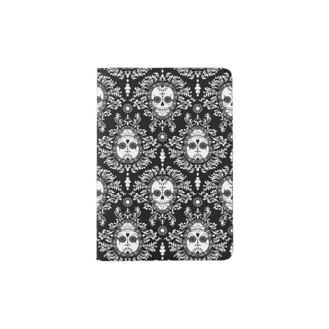 Dead Damask - Sugar Skull Pattern Passport Holder (Front)