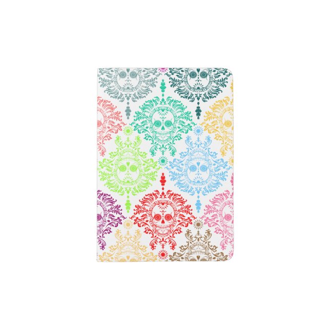 Dead Damask - Sugar Skull Pattern Passport Holder (Front)