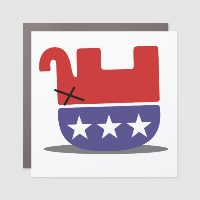 Dead Elephant GOP Car Magnet (Front)