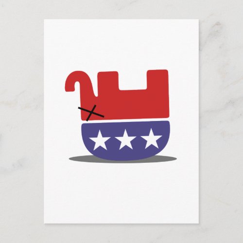 Dead Elephant GOP Invitation Postcard
