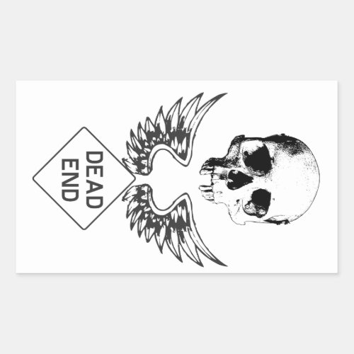 Dead End Rectangular Sticker
