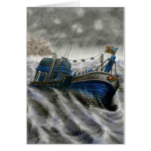 Dead Eye Card with Boat in Color, Vannak Prum