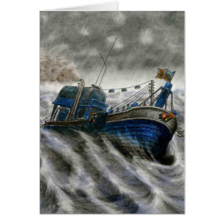Dead Eye Card with Boat in Color, Vannak Prum