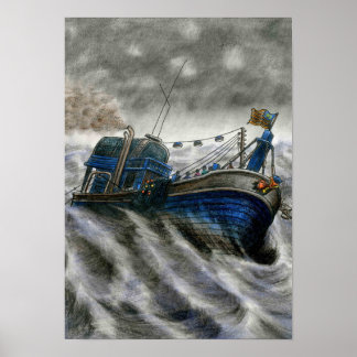 Dead Eye Poster, Boat in Color by Vannak Anan Prum Poster