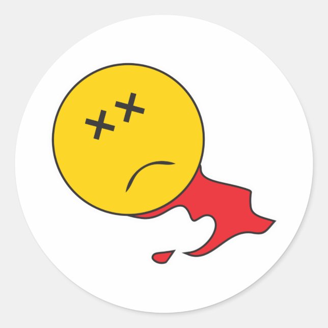 Dead Face Classic Round Sticker (Front)