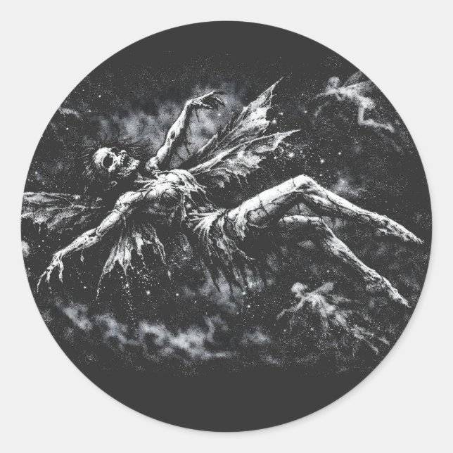 Dead Fairy by BurnsInHell Classic Round Sticker (Front)