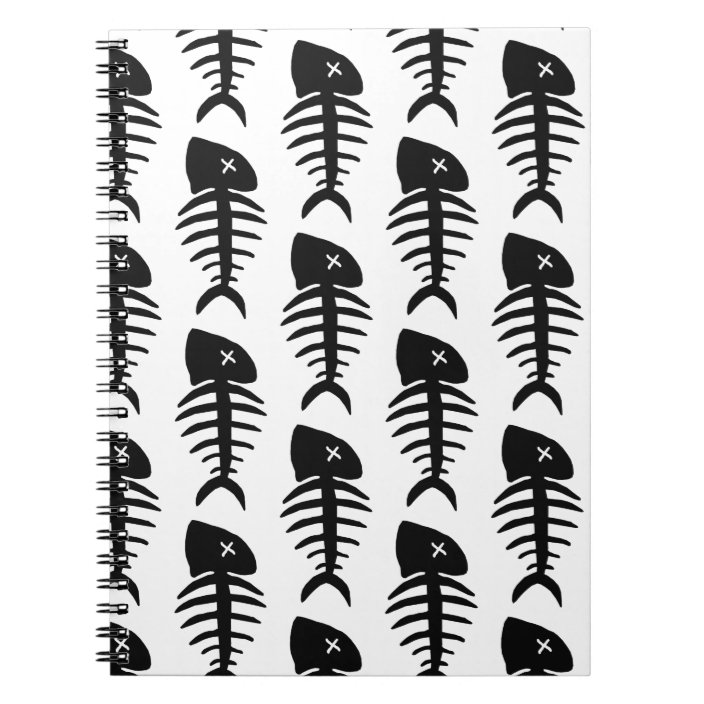 Dead Fish Skeleton Notebook Zazzle Com