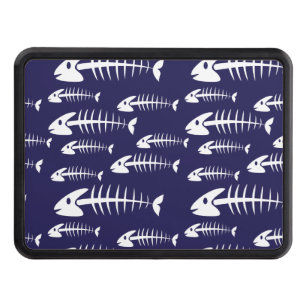 Dead Fish Skeleton White Bones Fishing Humor Hitch Cover