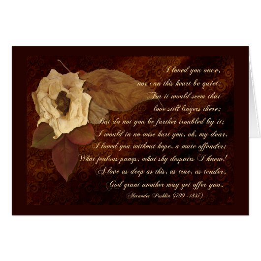 Dead Flowers for a Past Love Cards (Front Horizontal)