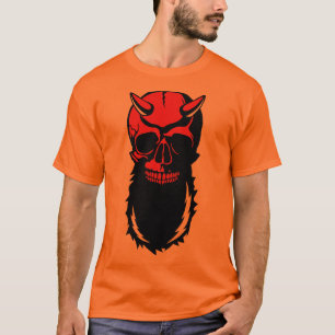 dead head hipster horn devil mustache T-Shirt