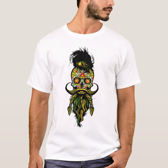 dead head hipster skull skull bearded must T-Shirt (Front)