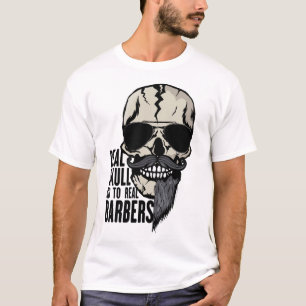 dead head real skull barbers hipster bearded soft T-Shirt