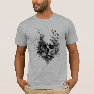dead head with flowers and triangle T-Shirt