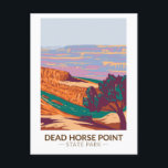 Dead Horse Point State Park Utah Vintage Postcard<br><div class="desc">Dead Horse Point State Park vector artwork design. The park features a dramatic overlook of the Colorado River and Canyonlands National Park.</div>