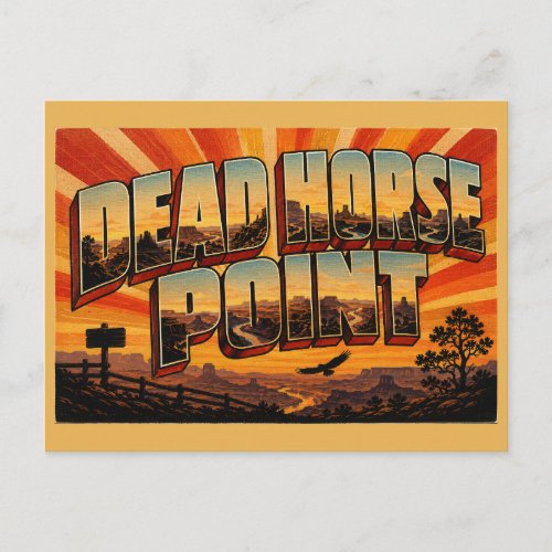 Dead Horse Point UT Overlook Canyon Art Postcard
