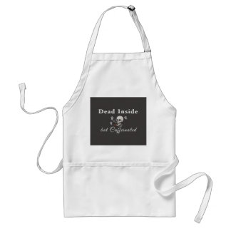 Dead Inside But Caffeinated – Halloween Pillow Adult Apron
