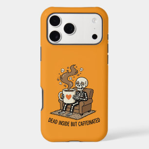 Dead Inside but Caffeinated Skeleton Coffee Iphone 18 Pro Max Case