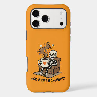 Dead Inside but Caffeinated Skeleton Coffee Iphone 18 Pro Max Case