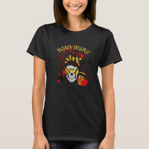 Dead Inside But Caffeinated True Crime Messy Bun H T-Shirt