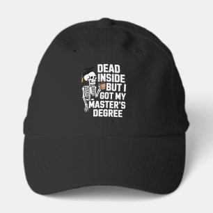 Dead Inside But I Got My Masters Degree Skeleton Performance Cap