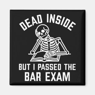 Dead Inside But I Ped The Bar Exam New Lawyer  Magnet