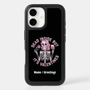 Dead Inside But It’s Valentine’s Funny Romantic iPhone 16 Case