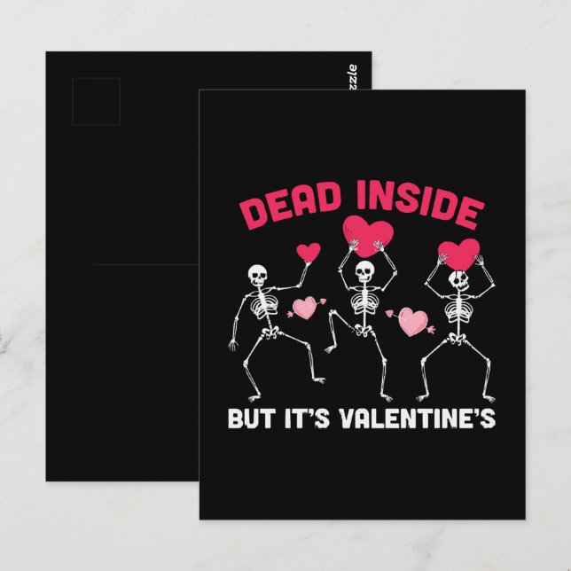 Dead Inside But It's Valentine's Postcard (Front/Back)