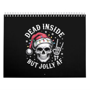 Dead Inside But Jolly AF Christmas Skeleton Spirit Calendar