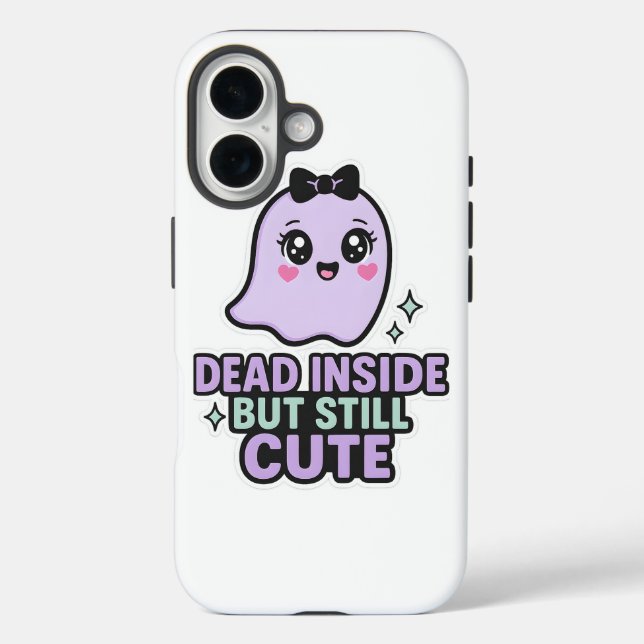 Dead Inside But Still Cute Ghost Kawaii Vibes Case-Mate iPhone Case (Back)