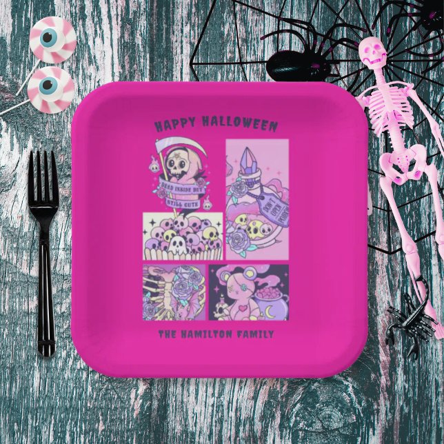 Dead Inside But Still Cute Halloween Paper Plates (Creator Uploaded)