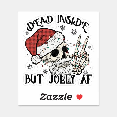 Dead Inside Christmas Sticker