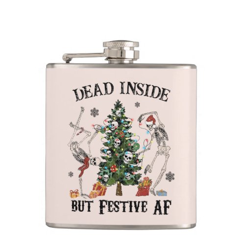 Dead Inside  Funny Christmas Flask