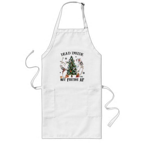 Dead Inside  Funny Christmas Long Apron