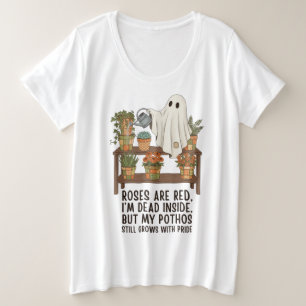 Dead Inside - Funny Ghost Plant Lover Plus Size T-Shirt