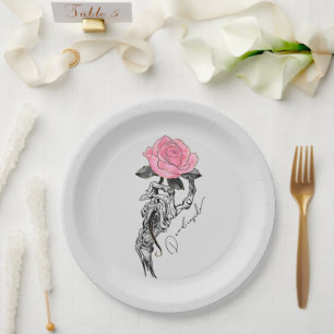 Dead Inside – Goth Skeleton Hand Paper Plates