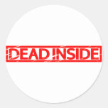 Dead inside Stamp Classic Round Sticker