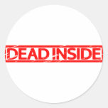 Dead inside Stamp Classic Round Sticker