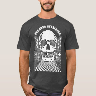 Dead Inside Y2K Cyberpunk Skull T-Shirt