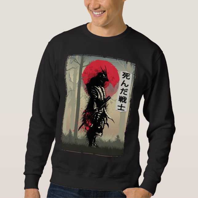 Dead Japanese Samurai Warrior Japan Swordsman Sweatshirt (Front)