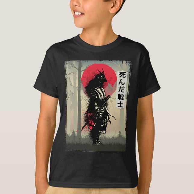 Dead Japanese Samurai Warrior Japan Swordsman T-Shirt (Front)