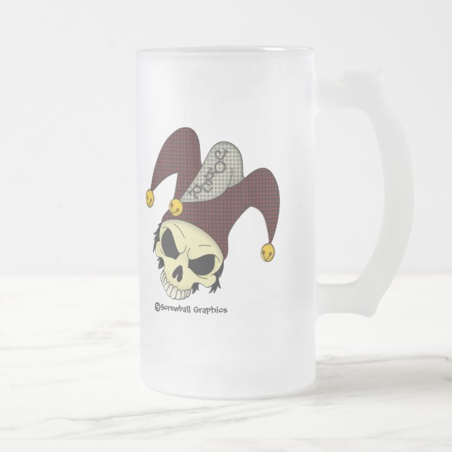 Dead Joker Frosted Beer Mug (Right)