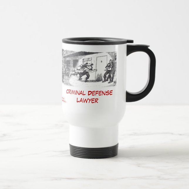 Dead Lawyer™ Criminal Defense Lawyer Travel Mug (Right)