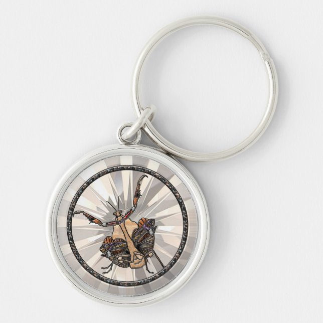 Dead Leaf Mantis Keychain (Front)