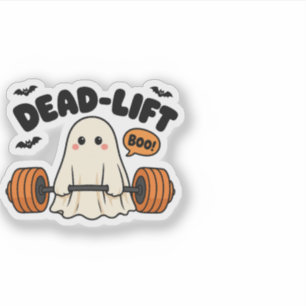 Dead-Lift Boo Ghost Fitness Design Sticker
