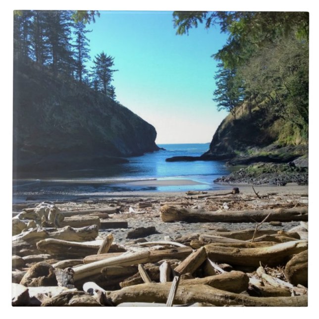Dead Man's Cove, Cape Disappointment, WA Ceramic Tile (Front)