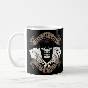 Dead Man's Hand Ace's & Eights Grim Reaper Poker  Coffee Mug