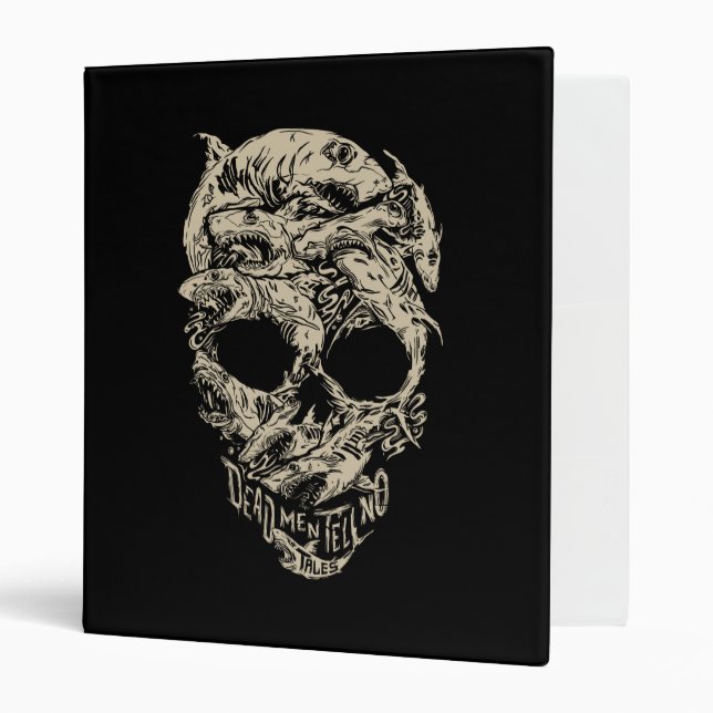 Dead Men Tell No Tales Skull 3 Ring Binder (Front/Inside)